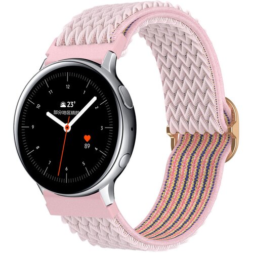 Cadorabo nylon wristband z zapiranjem kovine 20 mm, združljivo s samsung galaxy watch 42 mm/3 /4 /5 v roza barvi - nadomestni jermen za huawei watch 2, (20693654) Cene