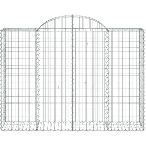  Lučne gabionske košare 2 kom 200x50x140/160cm pocinčano željezo Cijene