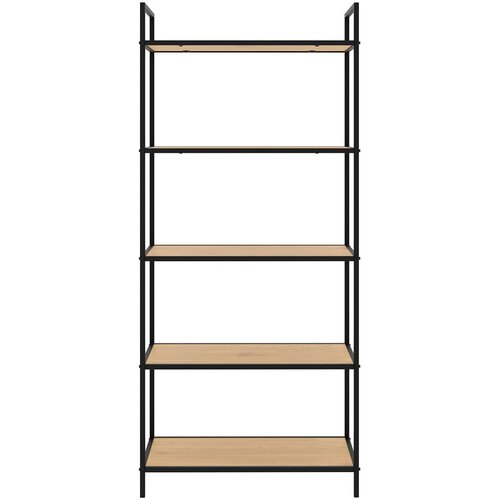 Unique Furniture Crni/u prirodnoj boji regal u dekoru hrasta 70x156x35 cm Altino – Cijene