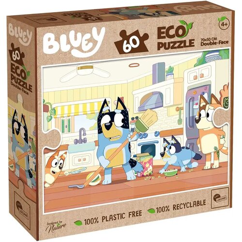 Lisciani Giochi Bluey 2 u 1, ekolo&amp;scaron;ka slagalica od 60 dijelova i bojanka 70x50 cm - Lisciani Slike