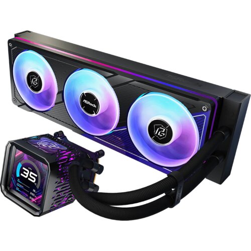 AsRock 360 LCD AIO BlackCPU Liquid Cooler, Challenger1851, 1700, AM4, AM5 Cijene
