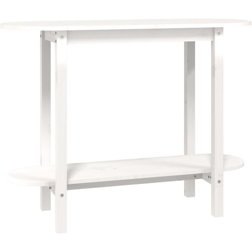  Konzolni stol bijeli 110 x 40 x 80 cm od masivne borovine Slike