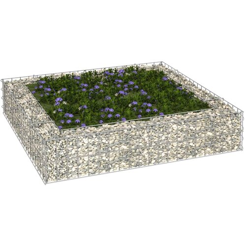 vidaXL Gabionska povišena gredica od pocinčanog čelika 100x100x20 cm Cijene