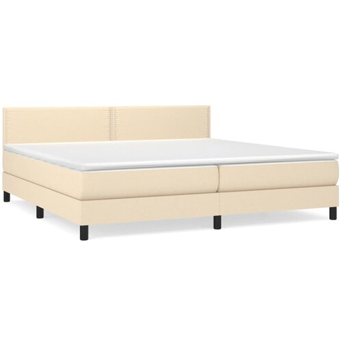Maison Chic Box spring postelja - Vzmetna postelja z vzmetnico krem 200x200 cm blago SL12979, (21883452) Cene
