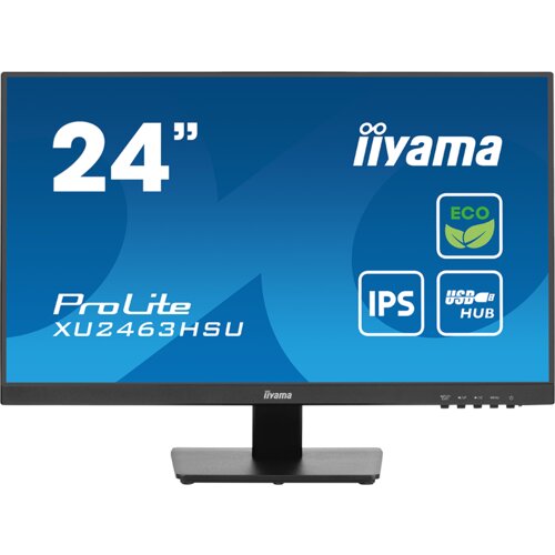 Iiyama iyama prolite XU2463HSU-B1 - led monitor24" (23.8" viewable) 1920 x 1080 full hd (1080p) @ 100 hz ips 250 cd/m² 1300:1 3 ms hdmi displayport speakers black matte Cene