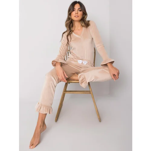 RUE PARIS Pyjamas-RV-PI-7394.23X-beige