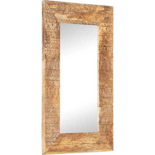  Ručno izrezbareno ogledalo 80 x 50 x 2,5 cm masivno drvo manga Slike