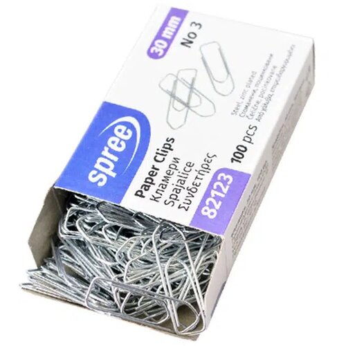 Office clips, spajalice, br.3, 30 mm, srebrna, 100K ( 482301 ) Cene