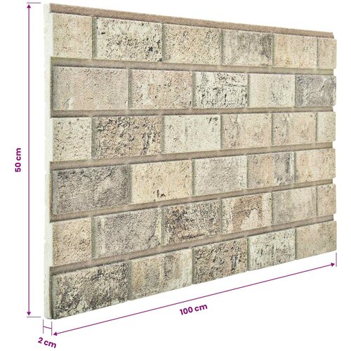  Zidne panele 10 pcs Pijesak 100 x 50 cm EPS pjena Slike