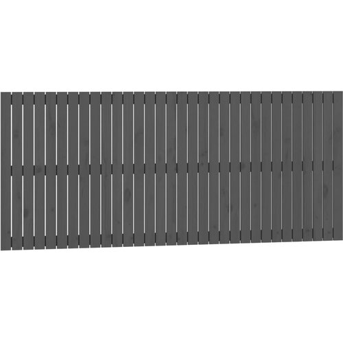 Maison Chic stensko posteljno vzglavje - vzglavna omarica - nočna omarica sivo 204x3x90 cm trdna borovina, (21706924) Cene