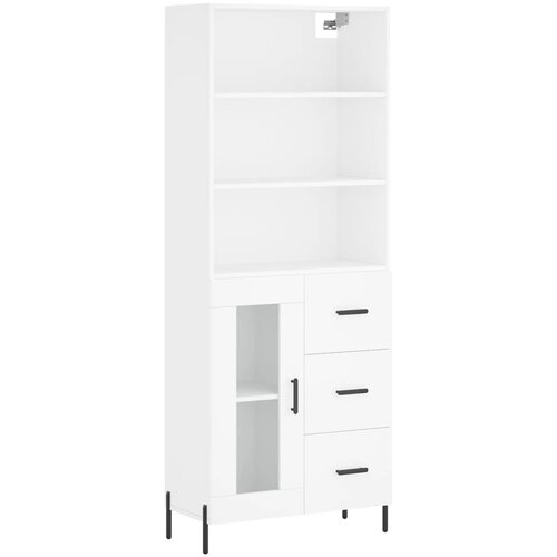 Maison Chic Visoka omara - Komoda - Predalnik bela 69,5x34x180 cm inženirski les, (21719160) Cene