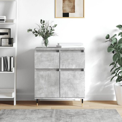 VidaXL Komoda betonsko siva 60x35x70 cm inženirski les Slike