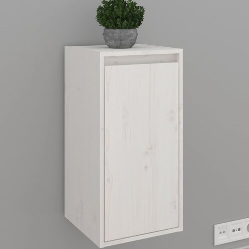 VidaXL Stenska omarica bela 30x30x60 cm trdna borovina Slike
