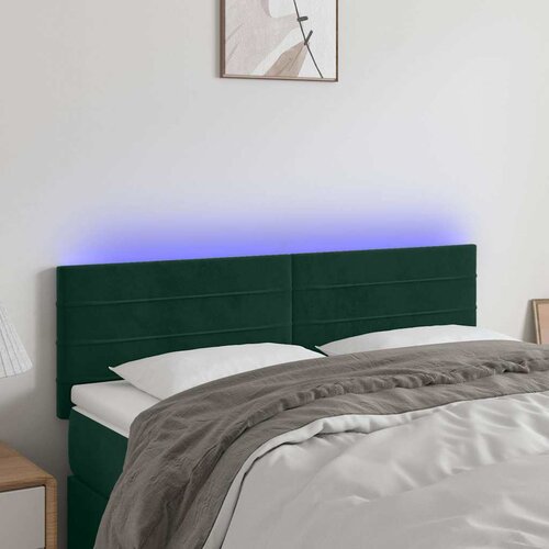  LED uzglavlje tamnozeleno 144x5x78/88 cm bar&scaron;unasto Cijene