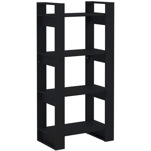 Maison Chic Knjižna omara - Knjižni regal črna 60x35x125 cm trden les, (21725229) Cene
