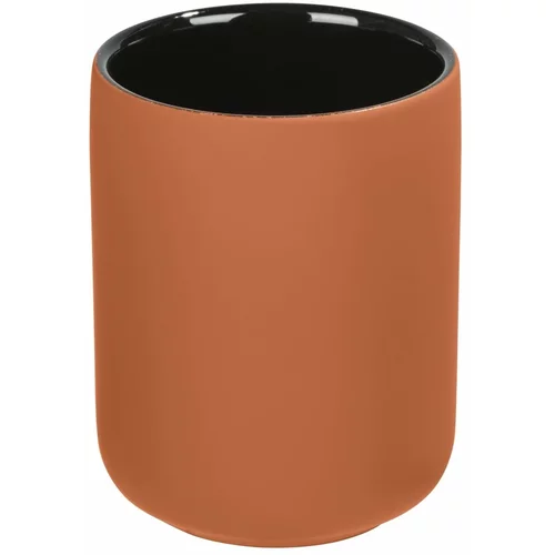 Wenko Oranžna keramična skodelica za zobno ščetko Avellino