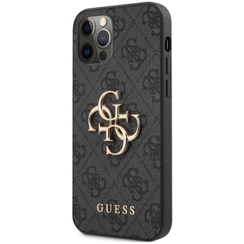  PU 4G Metal Logo Zadn&amp;iacute; Kryt pro iPhone 12/12 Pro Grey Ovitek za telefon Vijolična Slike