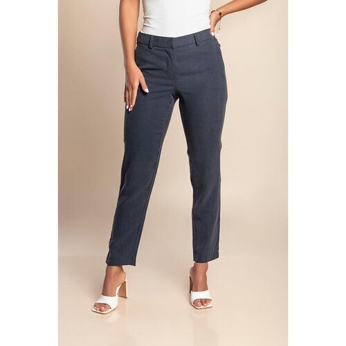 Fenzy Plus Size Hlače Iz Viskoze, Temno Modre Cene