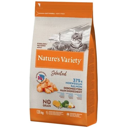Nature's Variety Hrana za odrasle mačke Selected, Norveški Losos, 1.25 kg Slike