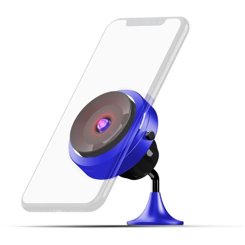 Misura MA05- Držalo za mobilni telefon z vakuumskim priseskom in brezžičnim polnjenjem QC3.0 - BLUE, (21656933) Cene