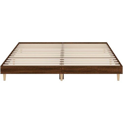 VidaXL Okvir kreveta smeđa boja hrasta 120x200 cm konstruirano drvo Slike