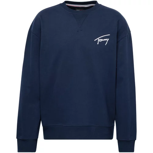 Tommy Jeans Sweater majica mornarsko plava / bijela