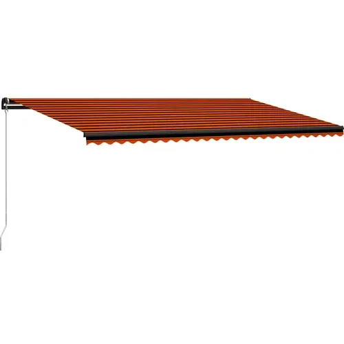  Ročno zložljiva tenda 600x300 cm oranžna in rjava