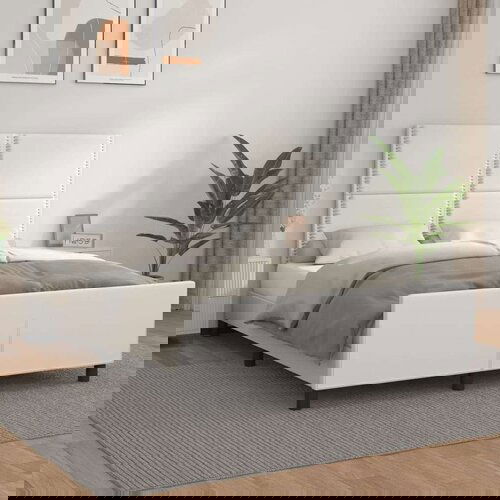  Posteljni okvir z vzglavjem bel 140x190 cm umetno usnje, (20906334) Slike