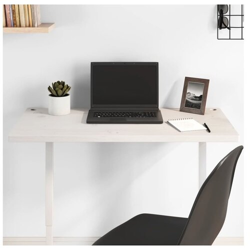 VidaXL Ploča za radni stol bijela 80 x 40 x 2 5 cm od masivne borovine Slike
