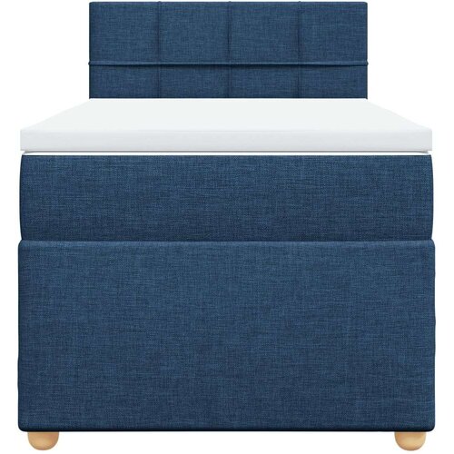 VidaXL Krevet s oprugama i madracem plavi 80x200 cm od tkanine Slike