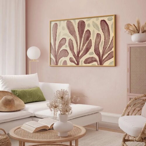  Plakat Leaves and Spots - large trembling shapes inspired by Matisse 42x29.7 Zlatni okvir Cijene