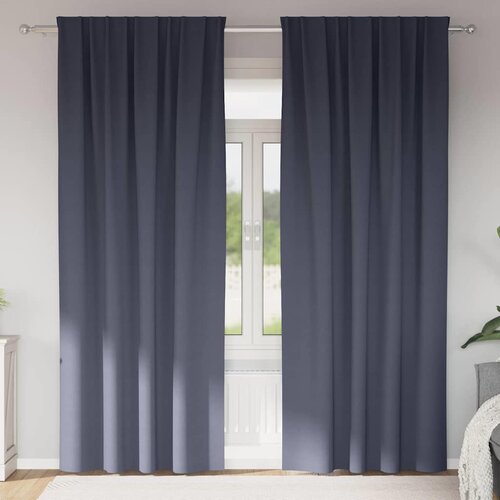  Zavjese za blackout s prstenovima 2 pcs Antracit 260 x 140 cm Cene
