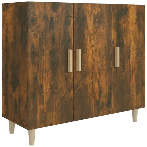 Maison Chic Komoda - Predalnik dimljeni hrast 90x34x80 cm konstruiran les, (21718419) Slike