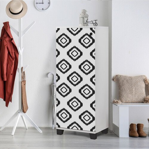 Ormarić Filinta Fas - White WhiteBlack Shoe Cabinet Cene