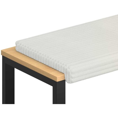  Jastučić za klupu Pli&amp;scaron;ani kord Krem Dubina 35 cm Slike