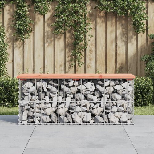 VidaXL Vrtna gabionska klop 103x31,5x42 cm trden les douglas Slike