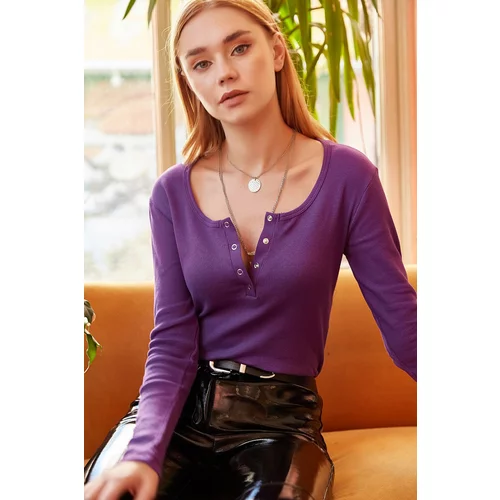 Olalook Blouse - Purple - Fitted