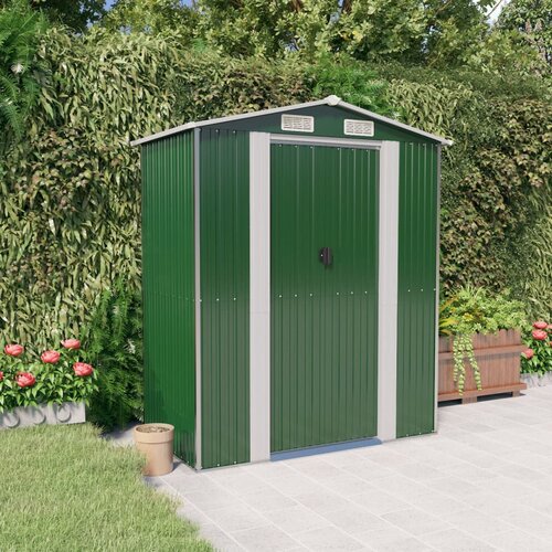 vidaXL Vrtna lopa zelena 192x108x223 cm pocinkano jeklo Cene