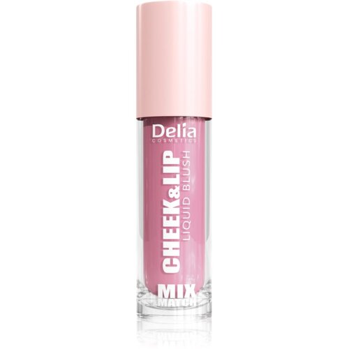 Delia Cosmetics Mix&amp;amp;Match Cheek &amp;amp; Lip Liquid Blush tekoče rdečilo za ustnice in lica odtenek 04 4 ml Slike