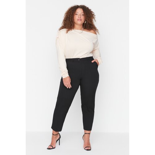 Trendyol Curve Black Cigarette Woven Fabric Trousers Slike