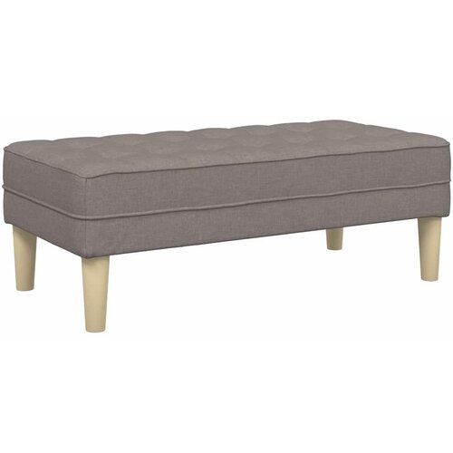  Klupa s jastukom Sivo-smeđa 113 x 57 x 39 cm tkanina Slike