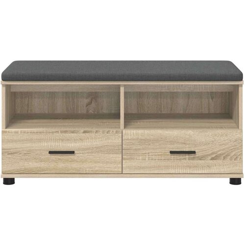  Klupa za hodnik s jastukom Sonoma hrast 100 x 38 x 46 cm Slike