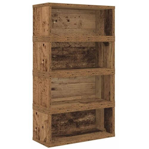  Stalak za CD-ove 4 kom. Staro drvo 40 x 17 x 17 cm - Staro drvo 4 Cijene