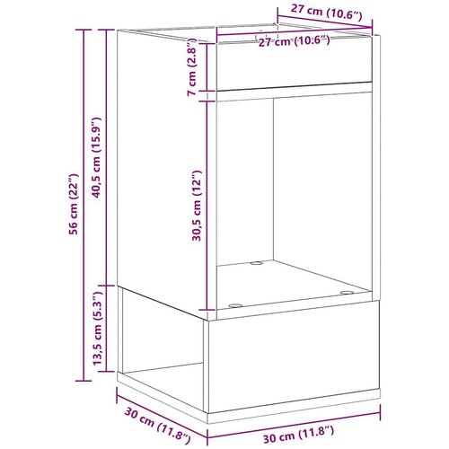  Konačna Stolić 2 pcs Dimljeni hrast 30 x 30 x 56 cm Slike