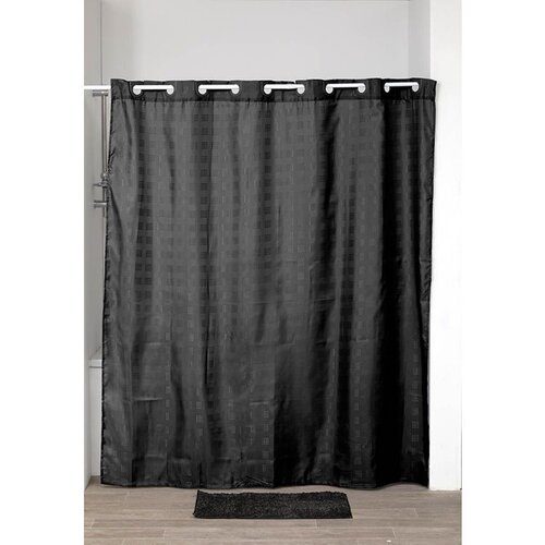 Tendance Zavjesa za tu&scaron; crna s integriranim alkama, 180x200 cm Cijene