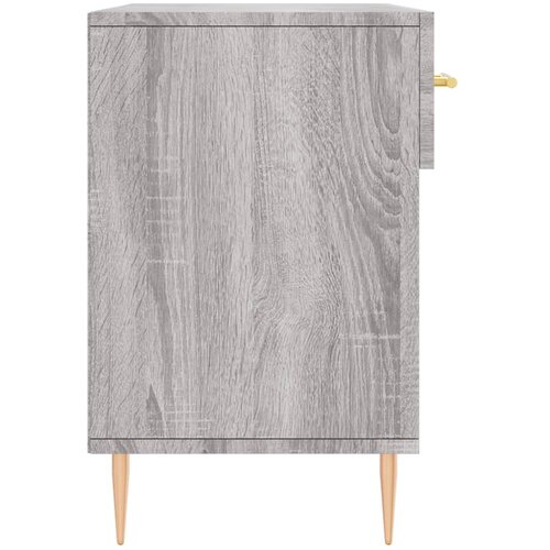  Klupa za cipele siva boja hrasta 102x35x55 cm konstruirano drvo Slike