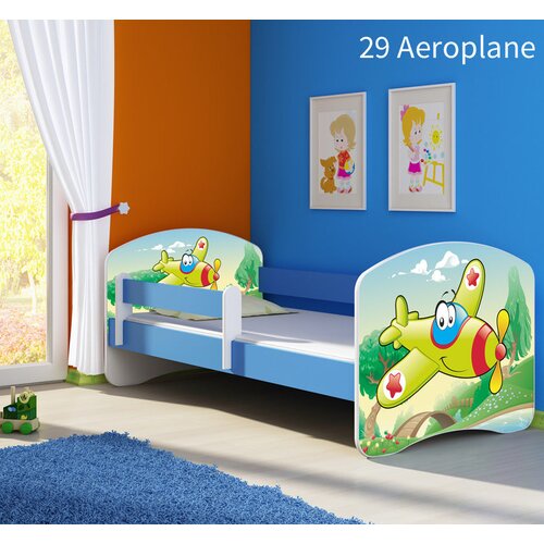 Dječji krevet ACMA s motivom, bočna plava 180x80 cm 29 Aeroplane Cene