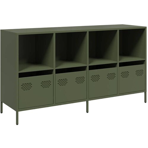 Maison Chic Komoda - Predalnik olivno zelena 135x39x73,5 cm hladno valjano jeklo, (21720476) Cene