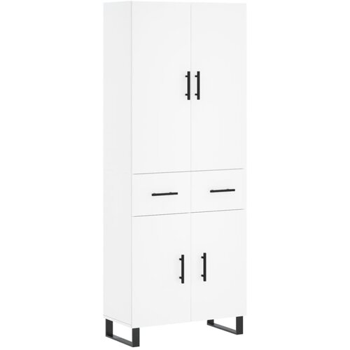 Maison Chic Visoka omara - Komoda - Predalnik bela 69,5x34x180 cm inženirski les, (21720521) Cene