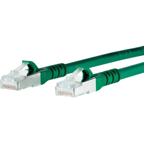 Metz Connect 1308451055-E RJ45 omrežni kabel\, Patch kabel CAT 6a S/FTP 1.00 m zelena z za&scaron;čitnim zapornim zatičem 1 kos, (20421762) Cene